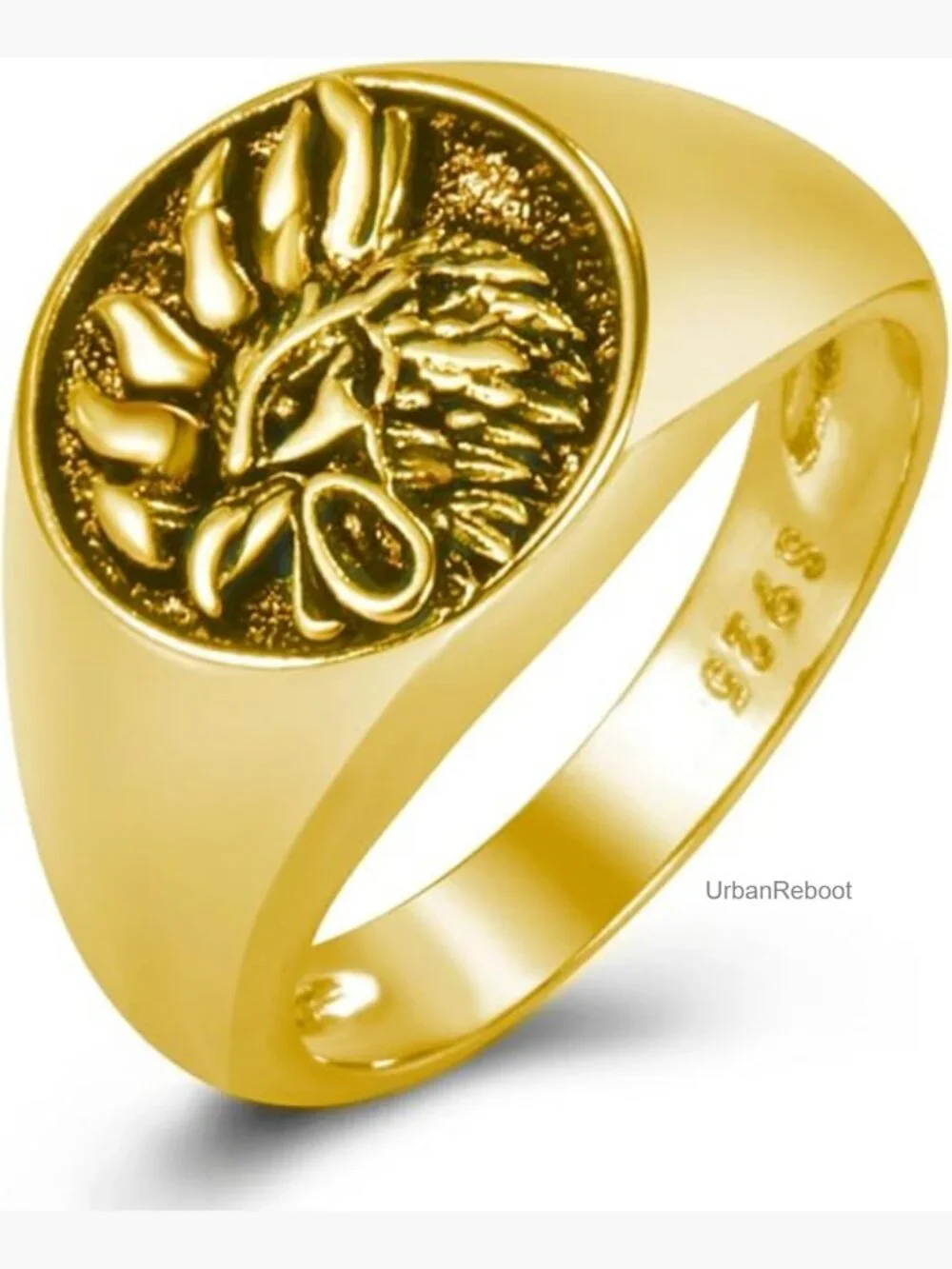 Punk Phoenix Head Signet Ring for Men Hip Hop Gothic Rooster Animal Jewelry